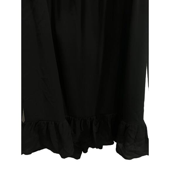 Dokotoo Womens Black Solid A-Line Dress Size 2XL Square Neck Tie Back Ruffle - Picture 3 of 11